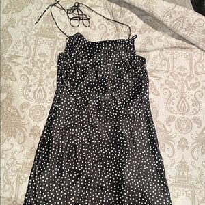 Black Polka Dot Slip Dress mini Victoria secret